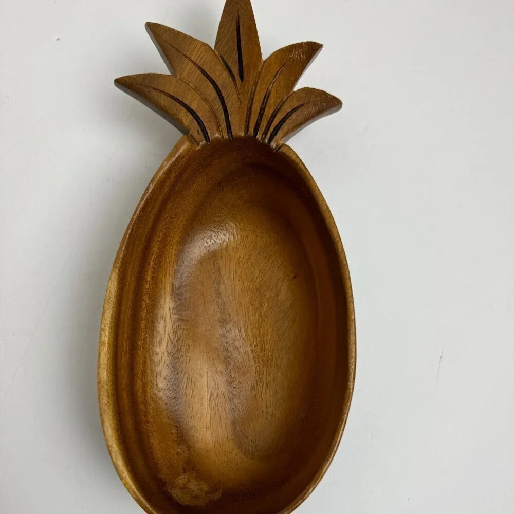 Vintage Pineapple Wooden Bowl